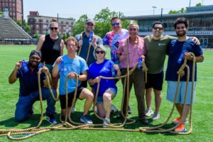 Photo of the winning team from the 2025 WSE Field Day, including Julian, who works for WSE IT.